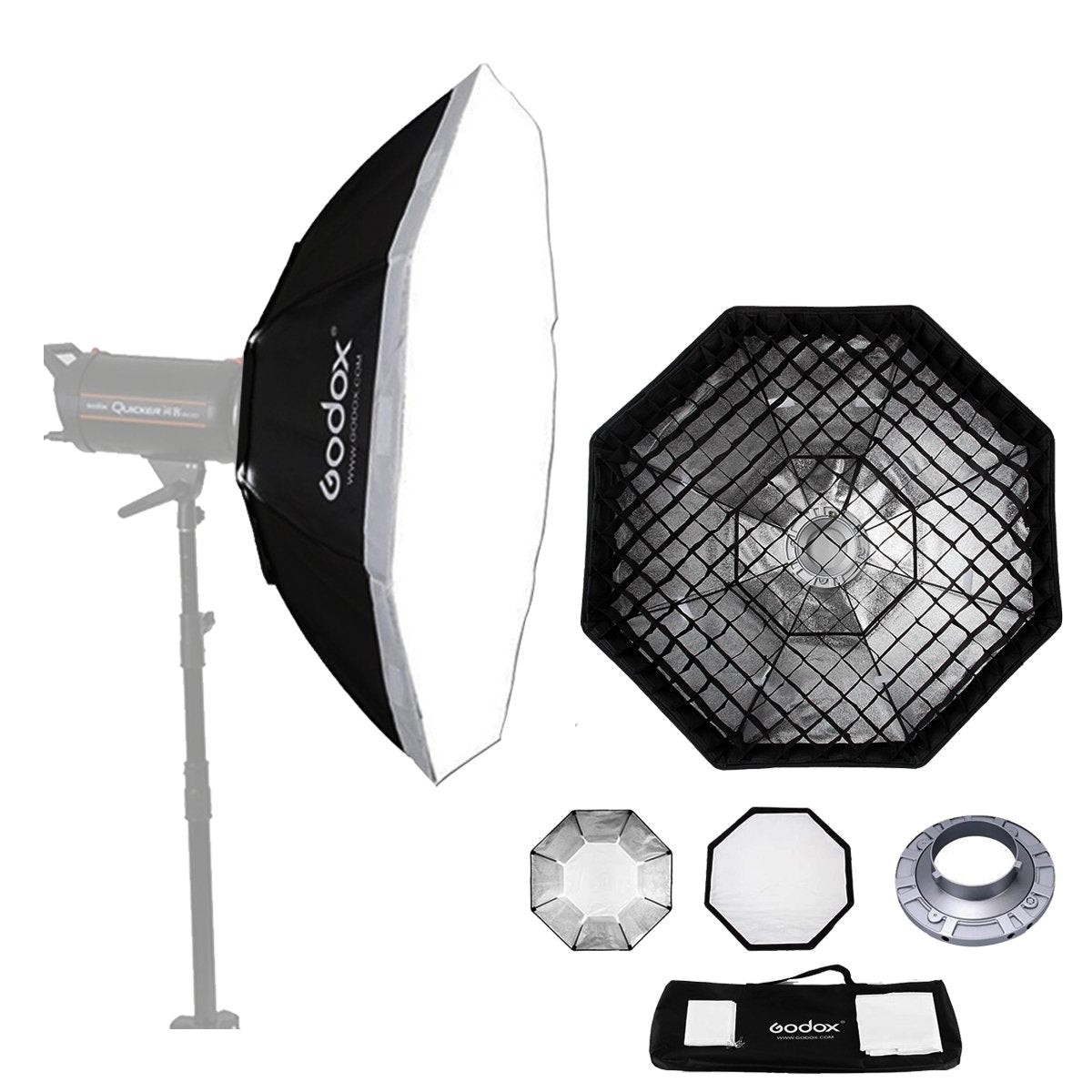 Godox SB-FW140 Bowens Mount Grid Honeycomb Softbox Octagon 55 140cm for Fashion Photography, Portraits, etc.