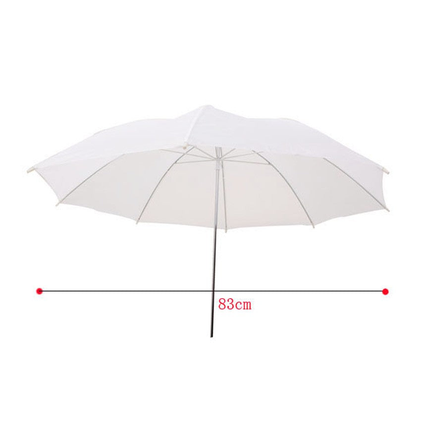 Pxel LS-UM KIT 1 White Photo Umbrella with Light Stand and Camera Flash Mount with Umbrella Socket for Photography and Studio Equipment