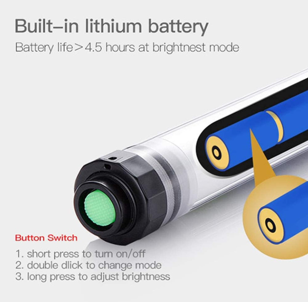 Luxceo P120 RGB Waterproof LED Light Wand 360 Degree Full Color Tube with Bluetooth App Control for Photo Video Studio