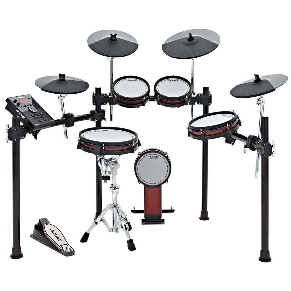 Alesis Crimson II SE 9-Piece Electronic Drum Kit with Mesh Heads, MIDI In/Out, Dual-Zone Mesh Pads, Triple-Zone Ride, Cymbals with Choke, Double Kick Compatible