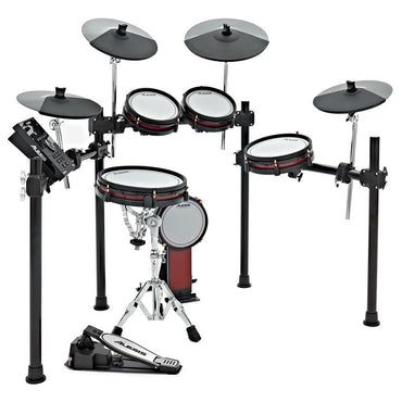 Alesis Crimson II SE 9-Piece Electronic Drum Kit with Mesh Heads, MIDI In/Out, Dual-Zone Mesh Pads, Triple-Zone Ride, Cymbals with Choke, Double Kick Compatible