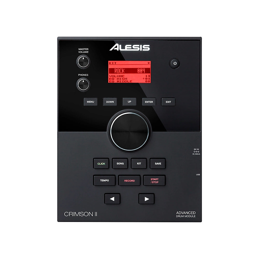Alesis Crimson II SE 9-Piece Electronic Drum Kit with Mesh Heads, MIDI In/Out, Dual-Zone Mesh Pads, Triple-Zone Ride, Cymbals with Choke, Double Kick Compatible