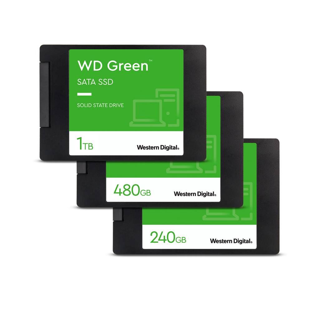 WD Green SATA SSD 2.5”/7mm cased