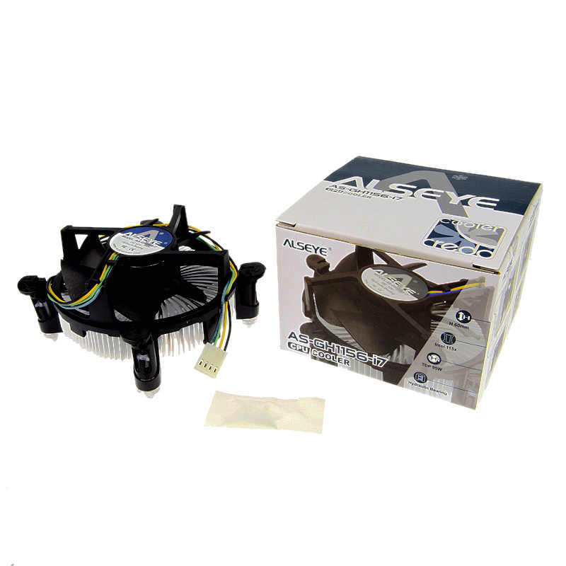 Alseye AS-GH1156- i7 90mm Hydraulic Bearing Heatsink CPU Cooler for LGA 1155 i3/i5/i7 LGs