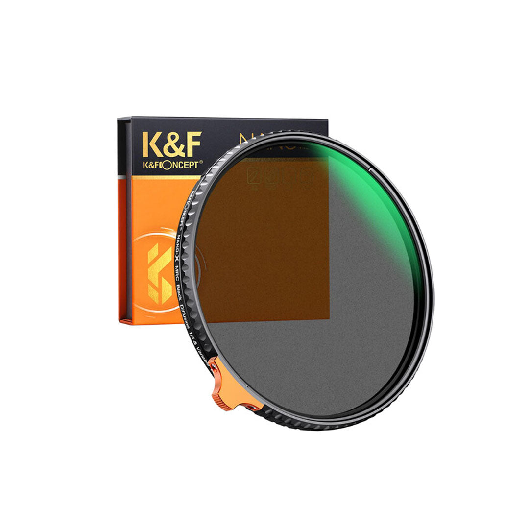 K&F Concept 77mm Black Mist Series 1/4 Neutral Density ND2 to ND32 Diffusion Variable ND Lens Filter for DSLR and Mirrorless Cameras