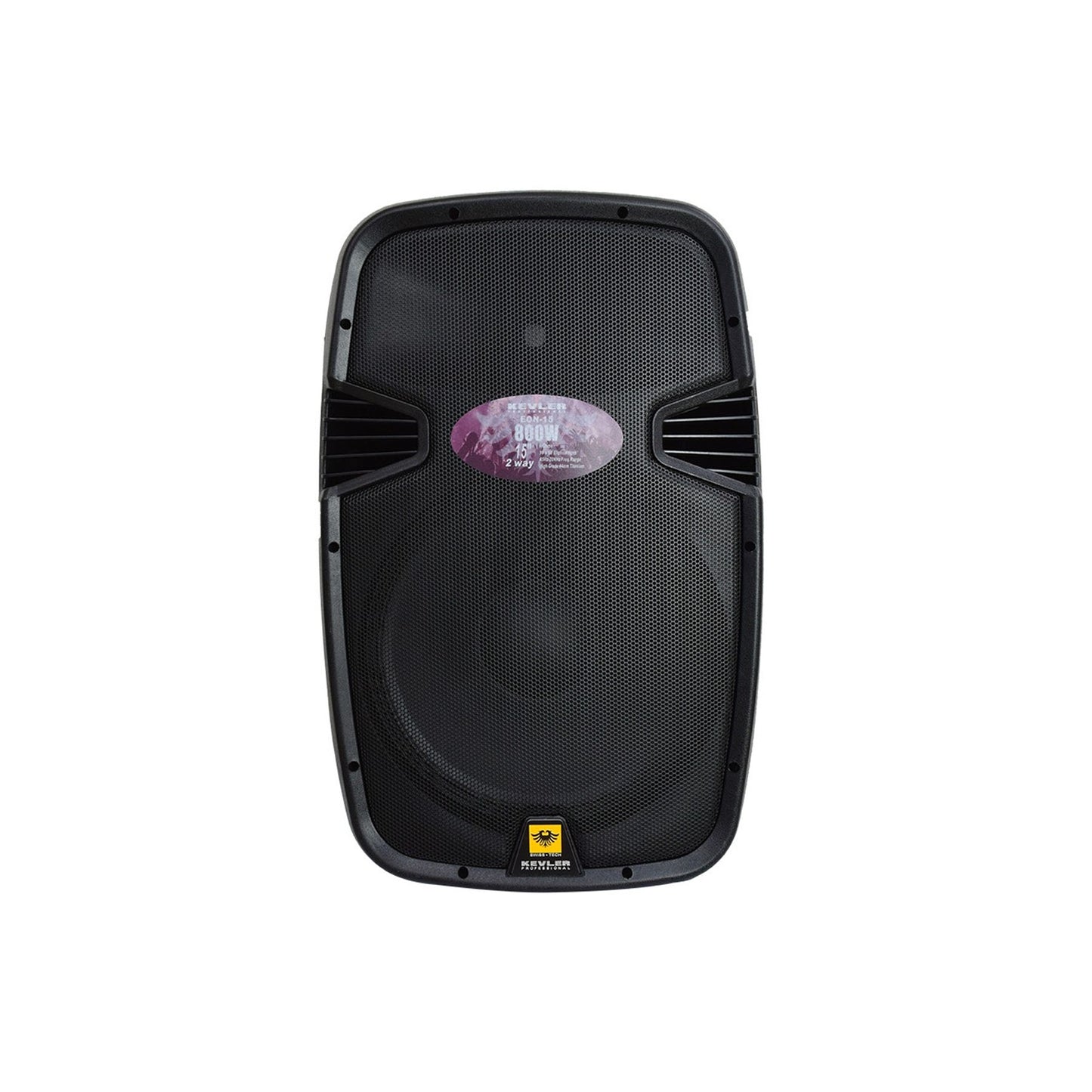 KEVLER EON-15 15" 800W 2-Way Bass Reflex Full Range Passive Loud Speaker (PAIR) with Multiple Handles, Bottom Pole Mount, Multi Angle Enclosure and Easy Daisy-Chain Loop Connections