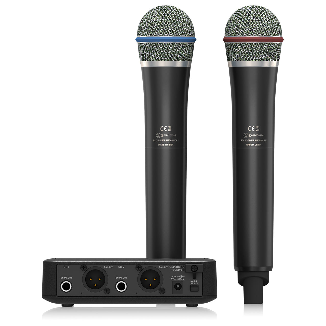 Behringer Ultralink ULM302MIC Dual Digital Wireless Microphone System High-Performance 2.4GHz with Receiver 60m Range