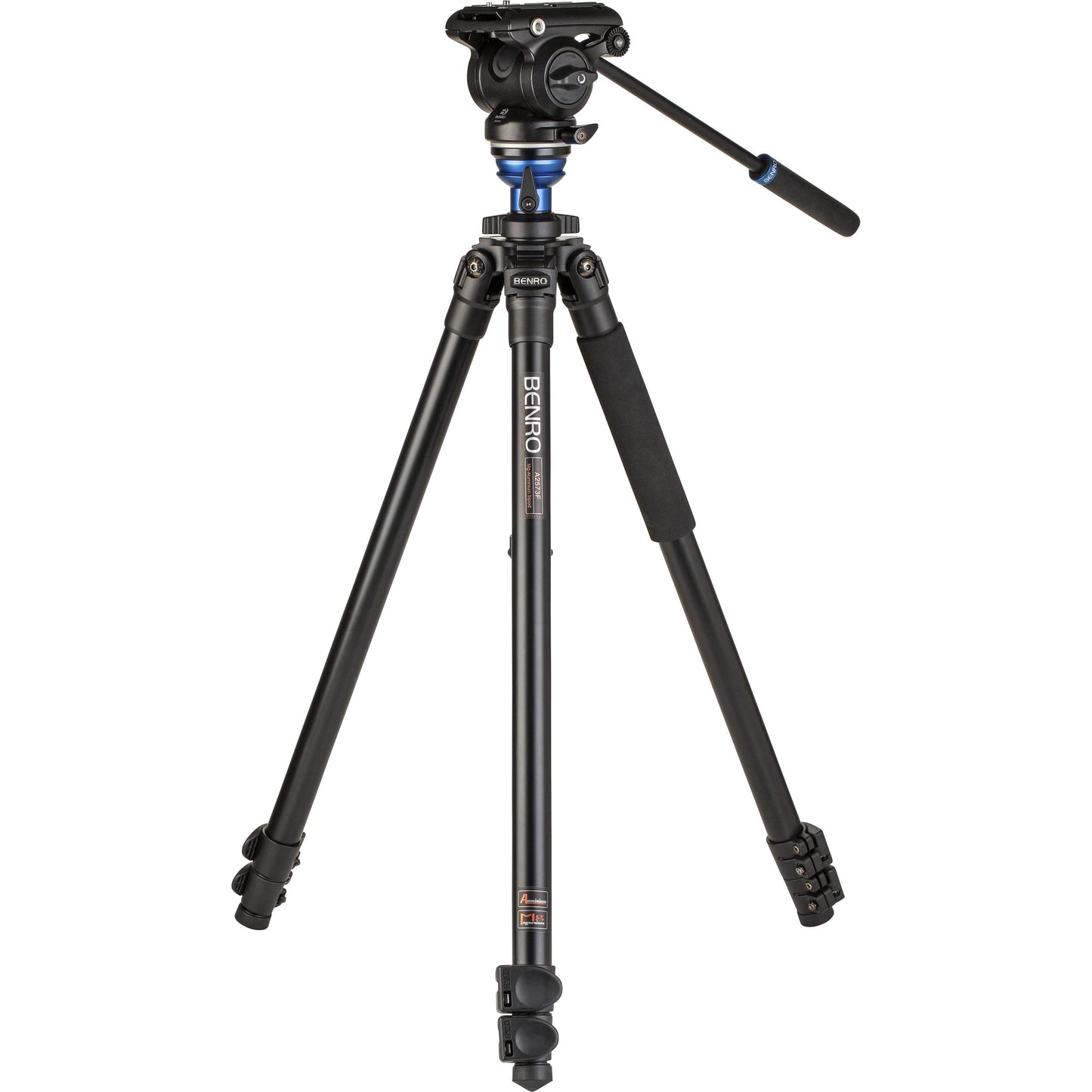 Benro A2573FS4 Aluminum Travel Tripod with S4Pro Fluid Video Head, 4kg Load Capacity, 360 Panning Range, for DSLR Camera