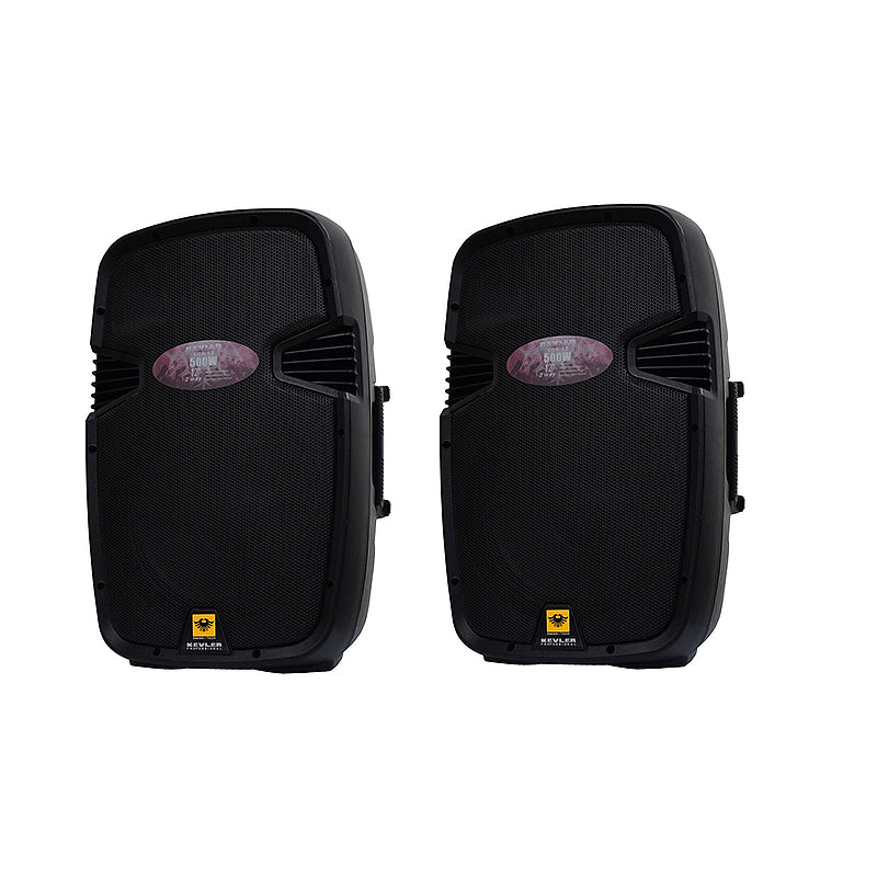 KEVLER EON-12 12" 500W 2-Way Bass Reflex Full Range Passive Loud Speaker with Multiple Handles, Bottom Pole Mount, Multi Angle Enclosure and Easy Daisy-Chain Loop Connection