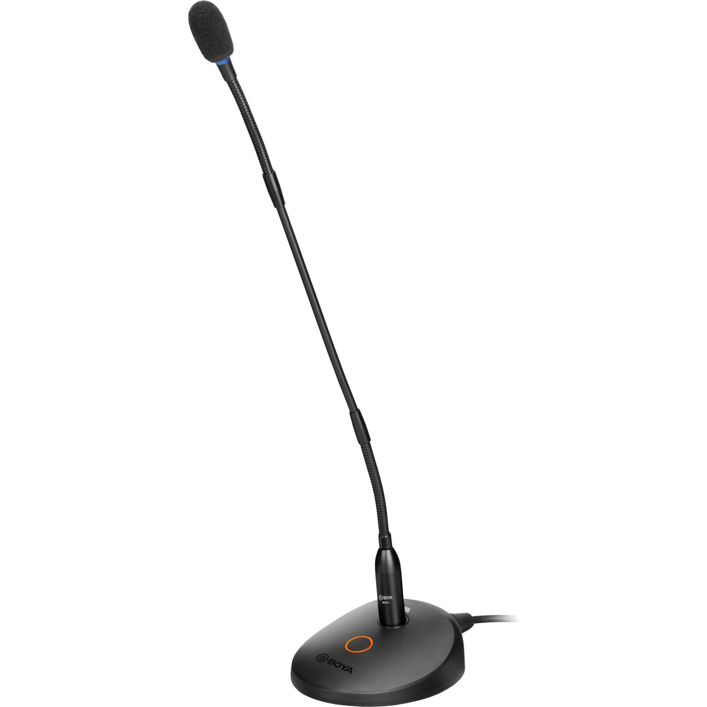 Boya BY-GM18C Desktop Cardioid Gooseneck Microphone with 48V Phantom Power, LED Indicator for Video Lecture Conference, Streaming