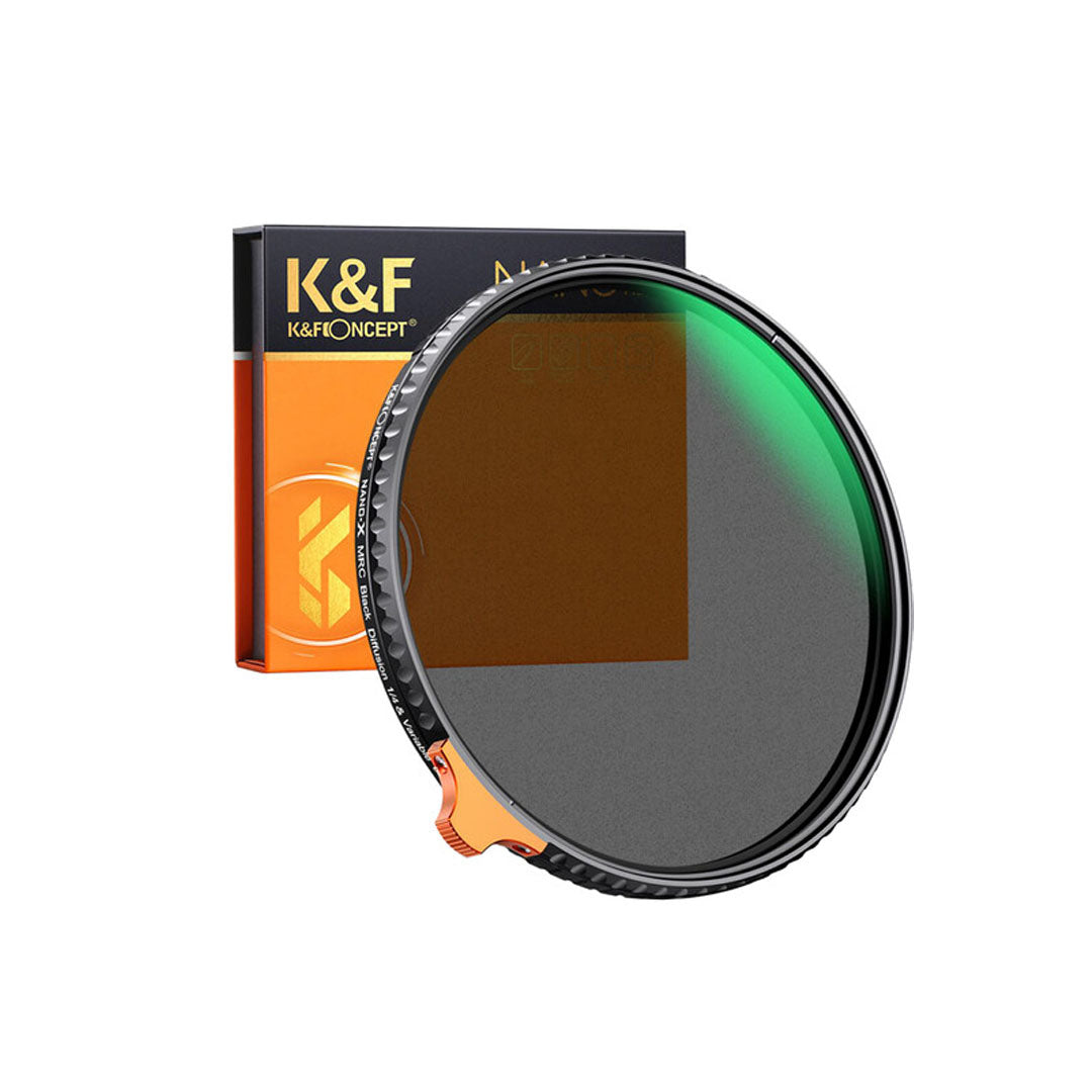 K&F Concept 77mm Black Mist Series 1/4 Neutral Density ND2 to ND32 Diffusion Variable ND Lens Filter for DSLR and Mirrorless Cameras