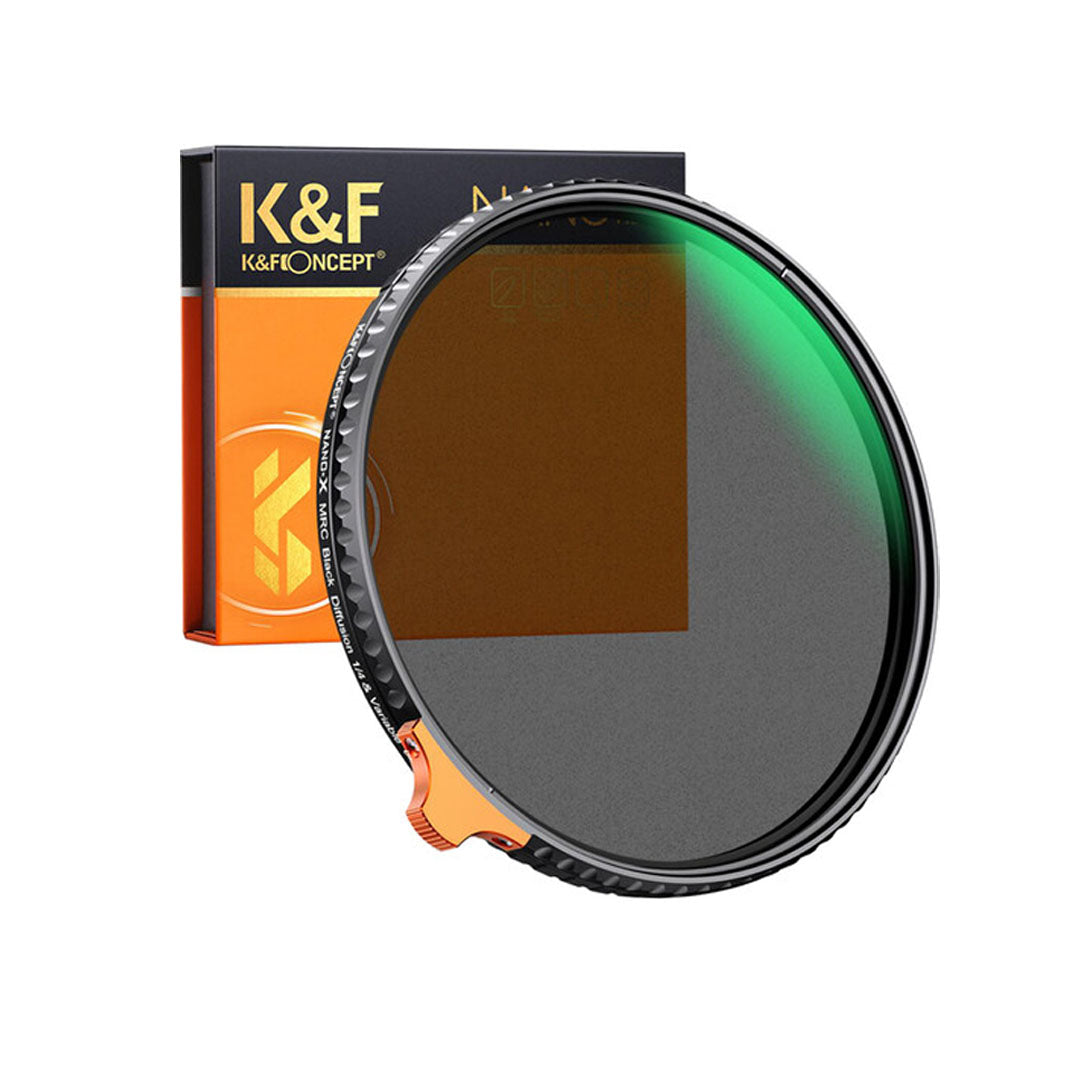 K&F Concept 77mm Black Mist Series 1/4 Neutral Density ND2 to ND32 Diffusion Variable ND Lens Filter for DSLR and Mirrorless Cameras
