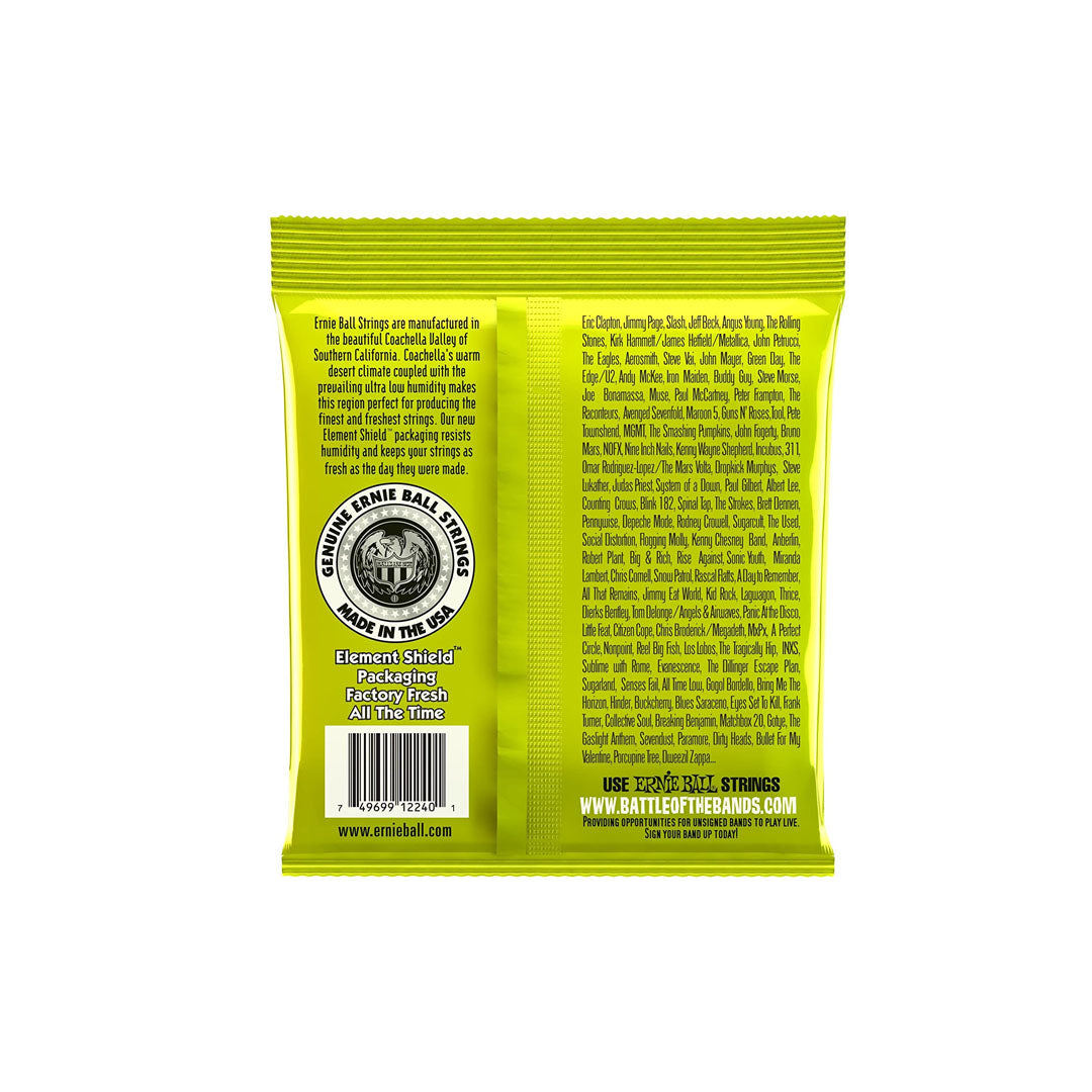 Ernie Ball RPS10 Regular Slinky Bright Gauge Reinforced Plain Electric Guitar Strings Set (.10- .046mm) | 2240