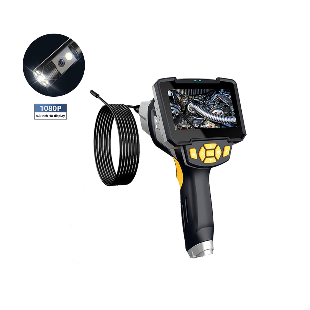 Noyafa NF-112-2 Industrial Endoscope with 5M Semi-Rigid Cable, 4.3" LCD Screen, 1080P HD Endoscope Camera and 1700mAh Built-in Battery