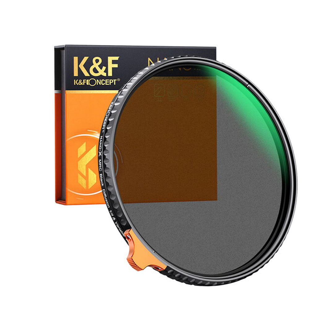 K&F Concept 77mm Black Mist Series 1/4 Neutral Density ND2 to ND32 Diffusion Variable ND Lens Filter for DSLR and Mirrorless Cameras