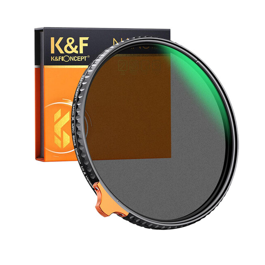 K&F Concept 77mm Black Mist Series 1/4 Neutral Density ND2 to ND32 Diffusion Variable ND Lens Filter for DSLR and Mirrorless Cameras
