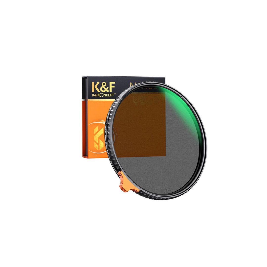 K&F Concept 77mm Black Mist Series 1/4 Neutral Density ND2 to ND32 Diffusion Variable ND Lens Filter for DSLR and Mirrorless Cameras