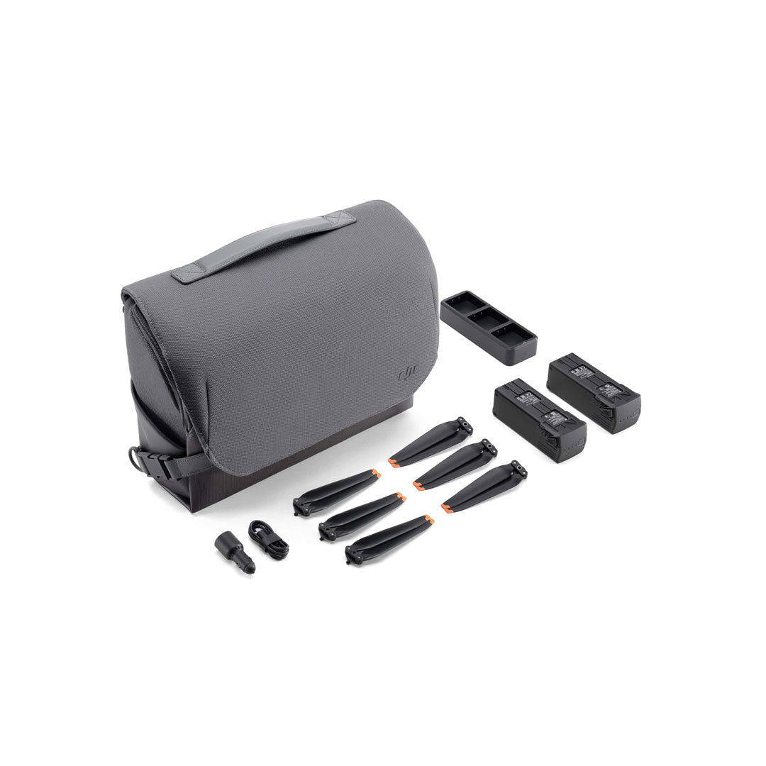 DJI Mavic 3 Fly More Kit with Shoulder Bag, Intelligent Flight Li-ion Batteries, 100W Portable Charging Hub, Car Charger and Low Noise Propellers