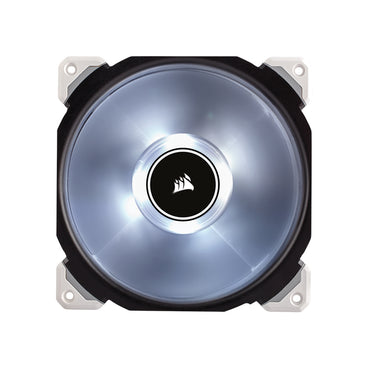 CORSAIR ML140 Pro LED 140mm Desktop System Unit Cooling Fan with 2000 RPM Fan Speed, Magnetic Levitating Fan and Replaceable Rubber Dampers for PC Computer (White) | CO-9050046-WW