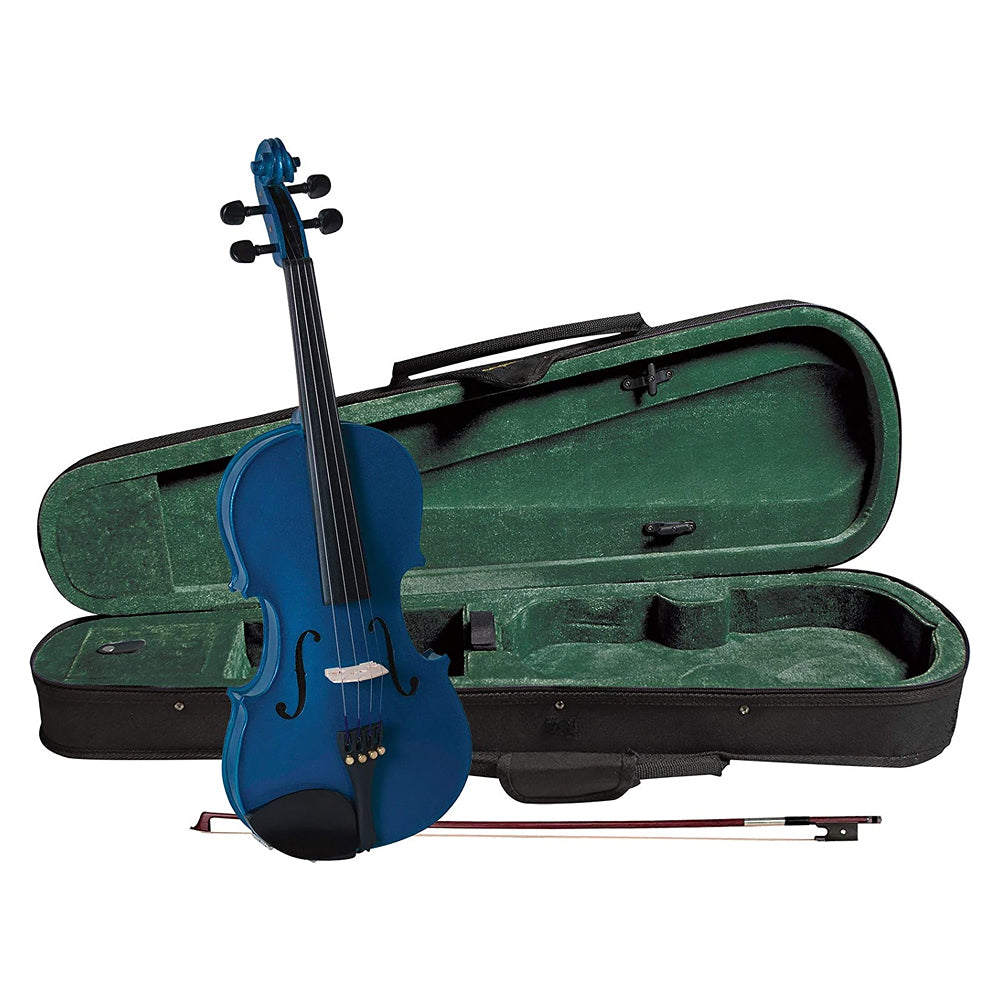Cremona SV-75 Premier Novice Series 4/4 Violin Outfit with Solid Spruce Top for Beginner Musicians (Sparkling Black)