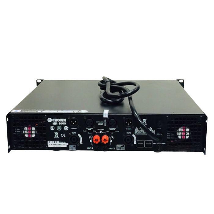 Crown 600W / 1000W Marksman Series Professional Power Amplifier with Dual-Channel Stereo, Parallel Input, LED Indicators, Mode Selection Switch (MK-600, MK-1000)