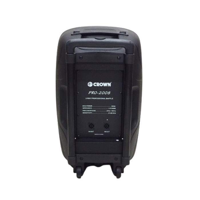 Crown 500W 12" 2-Way Professional Instrumental Sound System Speaker | PRO-2008