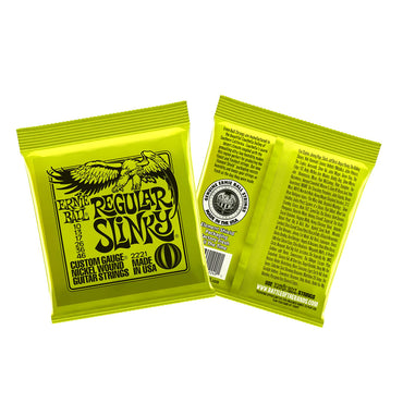Ernie Ball Regular Slinky Bright Gauge Nickel Wound Electric Guitar Strings Set (.10- .046mm) | 2221