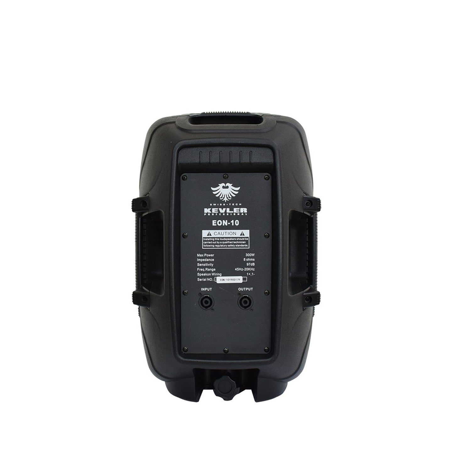 KEVLER EON-10 10" 300W 2-Way Bass Reflex Full Range Passive Loud Speaker with Multiple Handles, Bottom Pole Mount, Multi Angle Enclosure and Easy Daisy-Chain Loop Connection