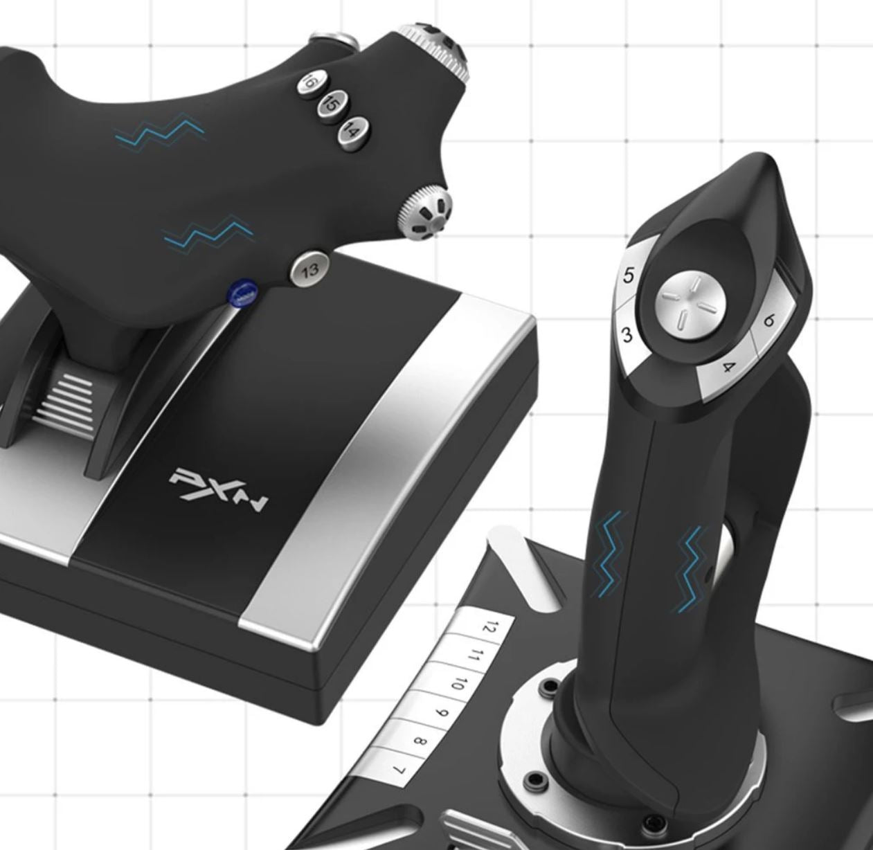 PXN 2119 Wired Game Joystick Computer Flight Game Controller Joystick Simulation Gaming Rocker for Computer PC
