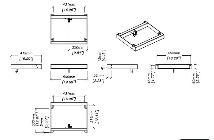 Martin Audio Transition Frame with Flying Fins for Speakers | ASF20055