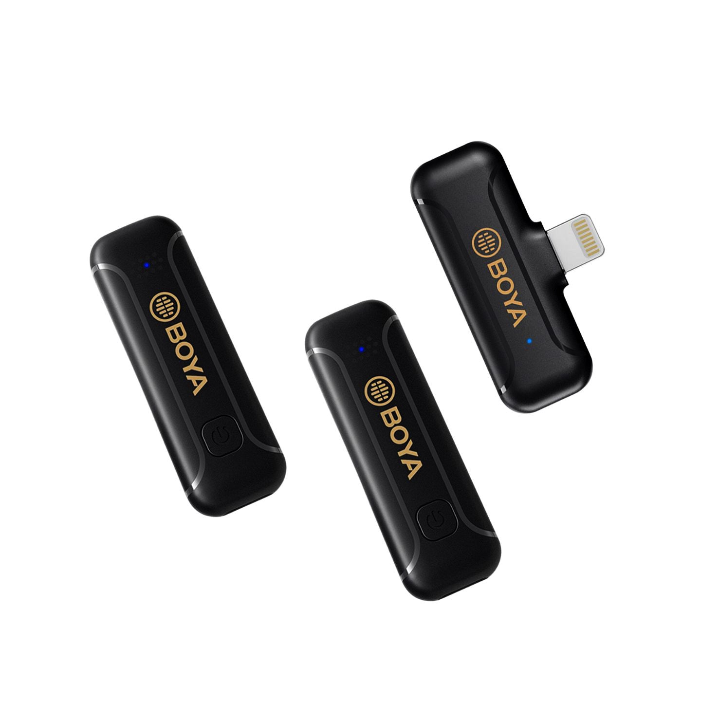 Boya BY-WM3T2 2.4GHz Mini Lavalier Wireless Microphone System with Lightning Connector, 50M Range Operation, Noise Cancellation for Smartphones & Tablets | D2