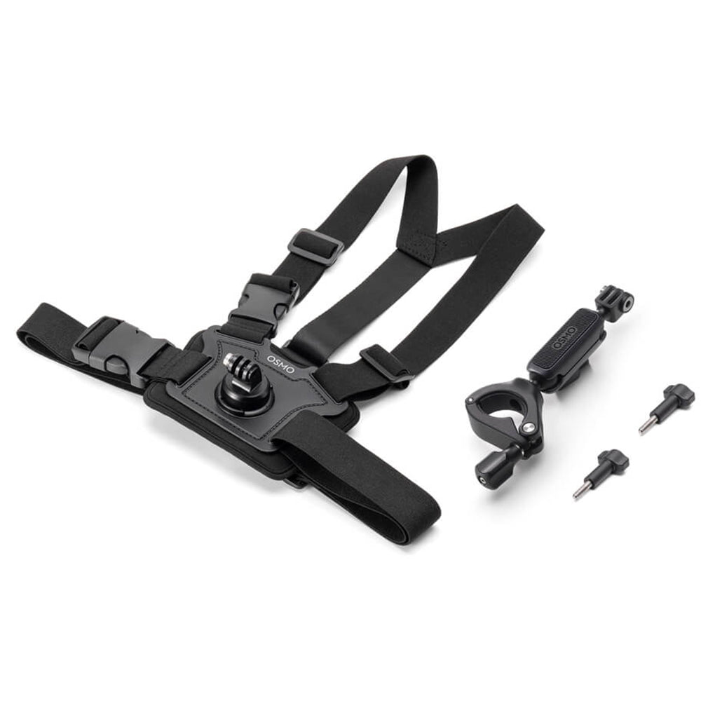 DJI Biking Accessory Kit with Chest Strap Mount, Handlebar and Locking Screw for Osmo Action 2 & 3, DJI Action 2, Sports Camera