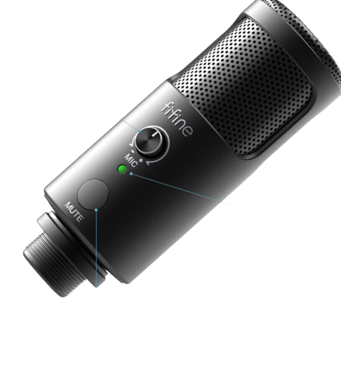 Fifine F4 Plug and Play USB Microphone Suitable for Mac OS, Windows Perfect for Studio, Podcasting, Youtube & Vlogging