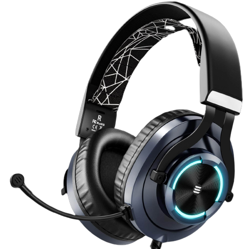 EKSA E3000 Stereo Gaming Headset Over Ear Wired Gamer Headphone 3.5mm Double Jack Headphones With Microphone for PC PS4