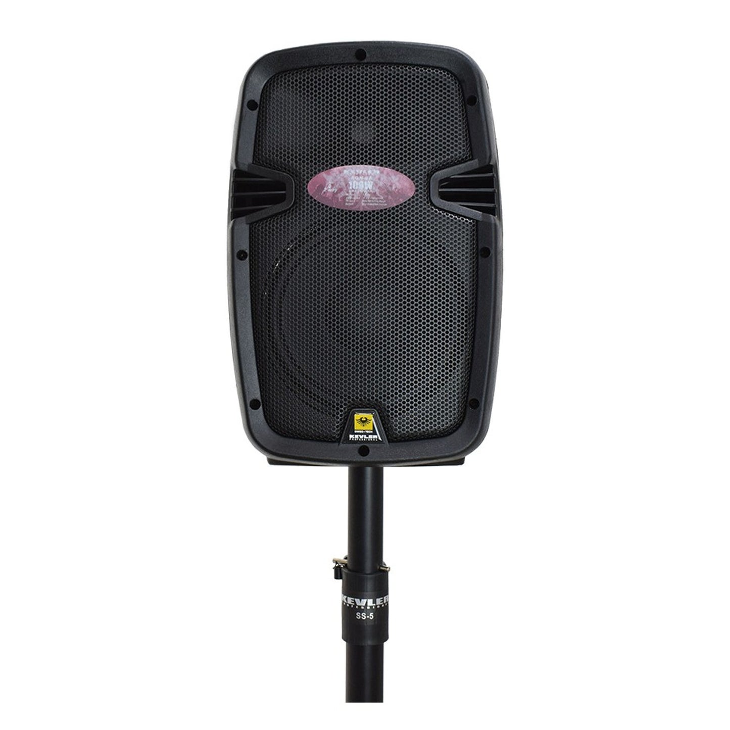 KEVLER EON-8A 8" 200W 2-way Full Range Active Loud Speaker (Pair) with LCD Display and Class D Amplifier, Built-In USB Port / FM / Bluetooth Function, RCA Input and 3 Mic Line I/O