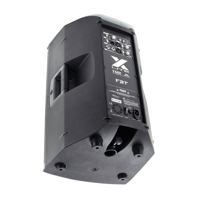 FBT X-Lite 112A 12" 2-Way 1200/300W Full-Range Powered Speaker with Built-in Amplifier, Bluetooth 5.0, Integrated Handles, 3-Channel Mixer, 4 DSP Present
