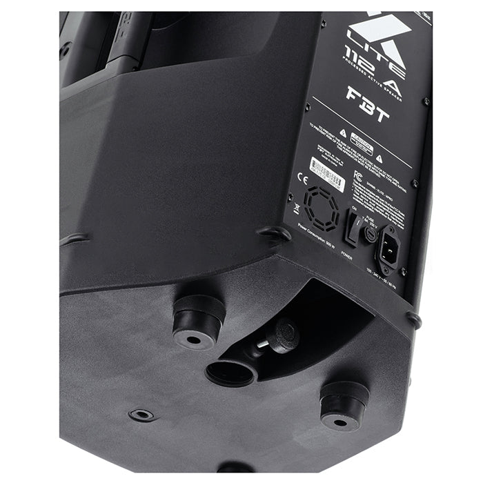 FBT X-Lite 112A 12" 2-Way 1200/300W Full-Range Powered Speaker with Built-in Amplifier, Bluetooth 5.0, Integrated Handles, 3-Channel Mixer, 4 DSP Present