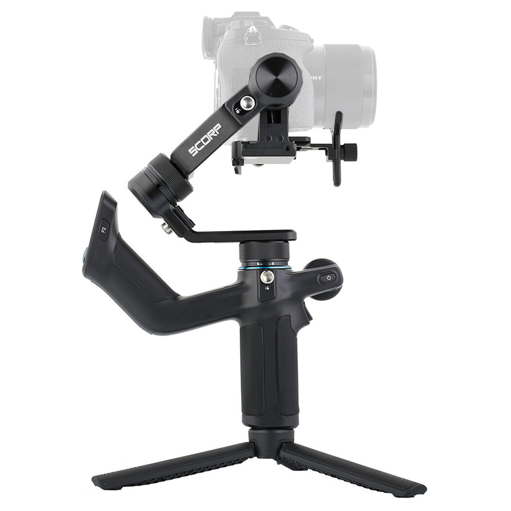 FeiyuTech SCORP Mini 3-Axis 4-in-1 Gimbal Stabilizer with 1.2 kg Payload, Underslung Handle and Multifunction Knob, 1.3" OLED Touchscreen Display, 9-Square Panorama, Motion Time-Lapse Function for Mirrorless, Action Cameras and Smartphone
