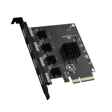 ACASIS 4-Port HDMI/SDI 1080p 60fps Quad Channel PCIe Video Internal Capture Card with YUY2 Output Color Space, Supports Camera Card 8/12 Channels for Live Broadcasting, Video Recording, TV Box, PC, Gaming | 4HDMI 4-SDI