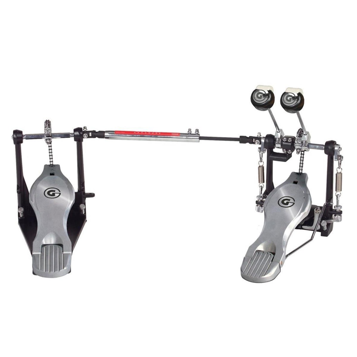 Gibraltar 5711DB Single Chain Drive Double Bass Drum Pedal with Adjustable Spring Tension, Dual Surface 90g Beaters