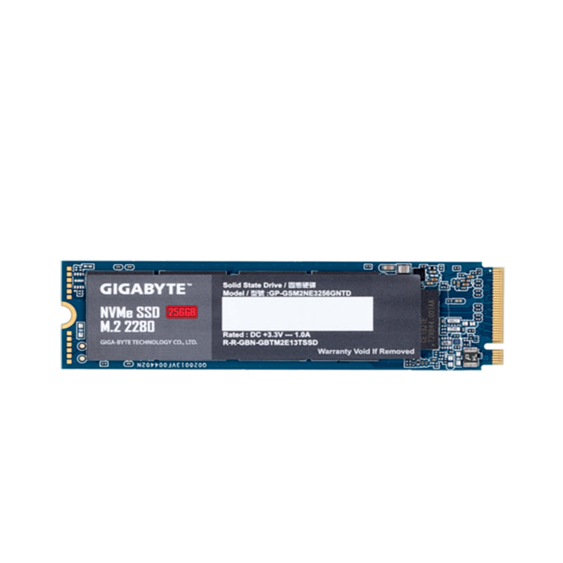 GIGABYTE 256GB M.2 NVMe SSD Storage Solid State Drive with 1.7GB/s Max Read Performance for PC Computer and Laptop GP-GSM2NE3256GNTD