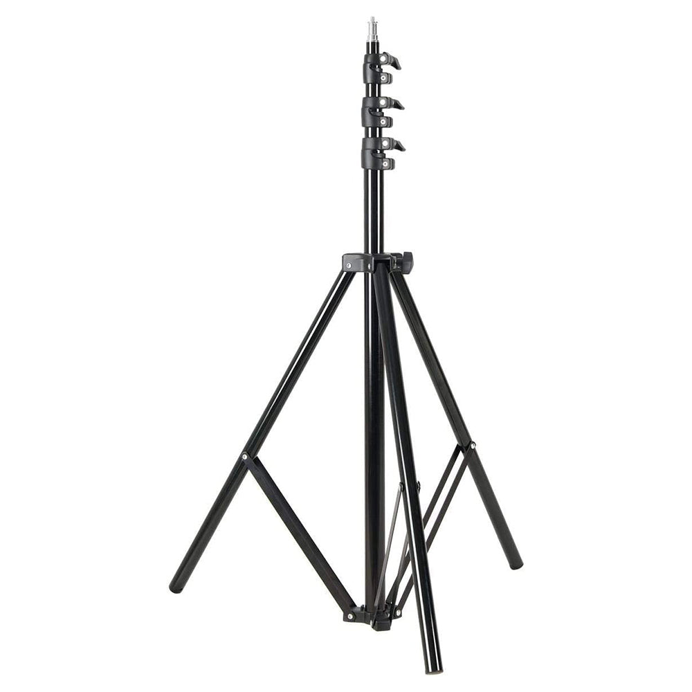 Godox 190F / 210F / 290F / 300F Professional Aluminum Alloy Adjustable Light Stand with Reversible Legs, Lightweight/Heavy-Duty Design, 5/8″ Gold / Silver Plated Spigot, Max 5Kg Load & 2.86 Max Height for  Photography Studio Equipment