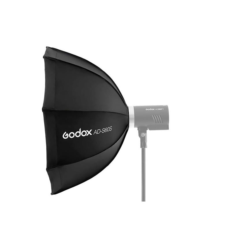 Godox AD-S60S 60cm Octagon Quick Fold Softbox with Grid and Mount for AD300Pro, A400Pro, ML60 LED Lights and Studio Photography