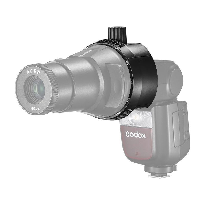 Godox AK-R25 Fresnel Head Bracket Flash Adapter Holder with 330 Degree Rotation for AK-R21 for Projection Attachment and Camera