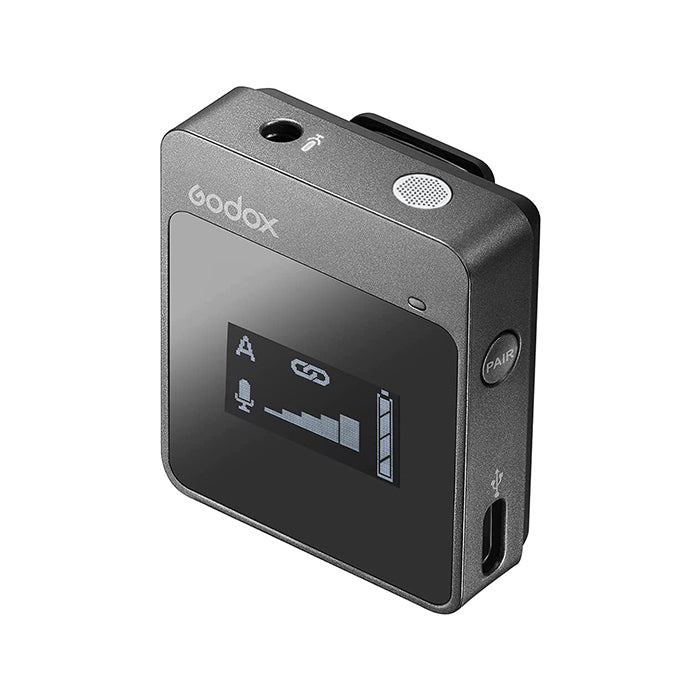 Godox Movelink Series II M1 2.4GHz Wireless Omnidirectional Lavalier Microphone System with Clip-On Transmitter / Receiver, Built-In Rechargeable Batteries and USB Type-C Ports for Cameras and Smartphones