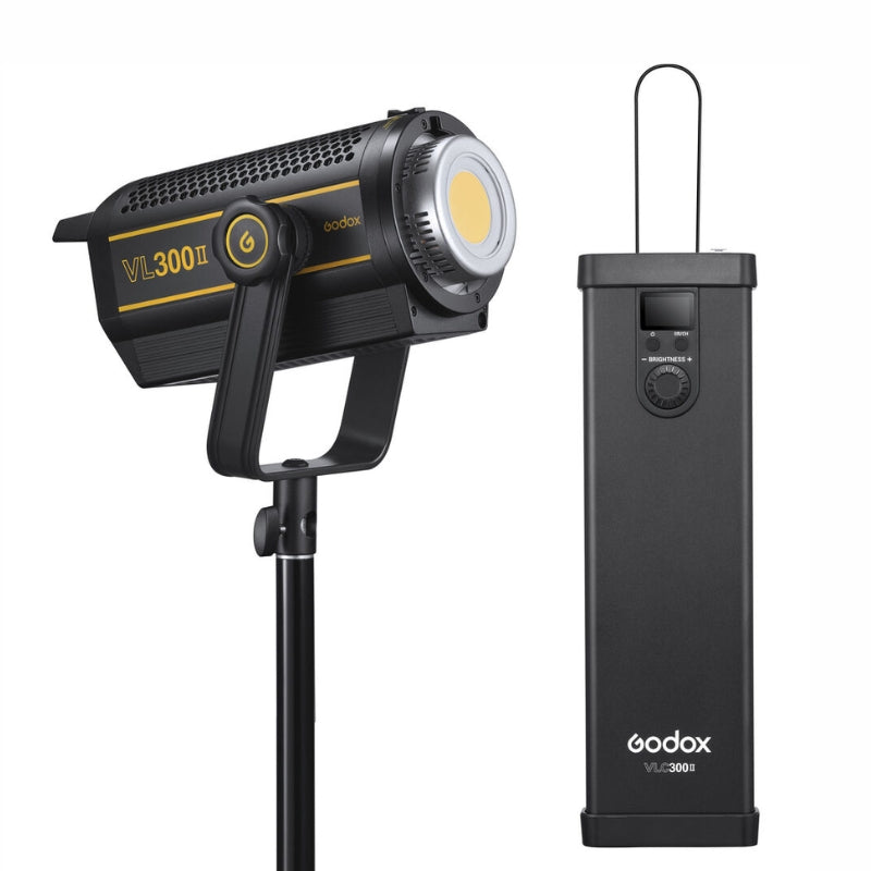 GODOX VL200II VL300II 200W / 300W Wireless LED Video Light with Godox Light App Support, 8 FX Effects, Ultra-Silent Cooling Fan & 360 Degree Rotatable Bracket for Photography & Studio Lighting (Version 2)
