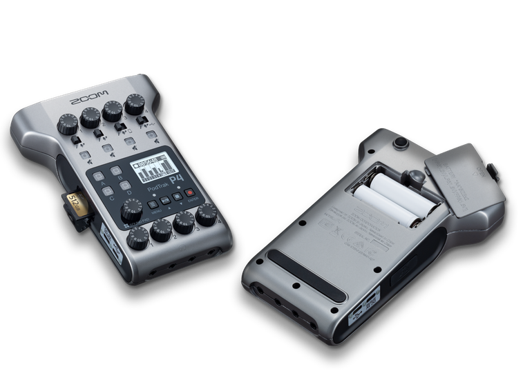 Zoom Podtrak P4 Podcast Voice Recorder with Customizable Sound Pads for Podcast and Remote Interviews