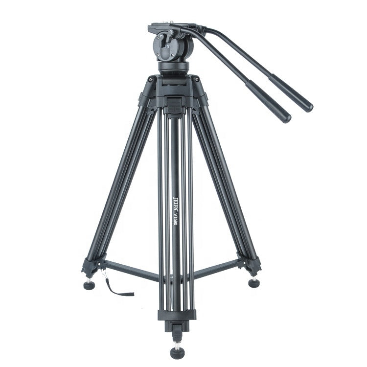 Jeifn by Zomei VT590 Professional Double Handled Fluid Head Heavy Duty Video Camcorder Tripod Stand