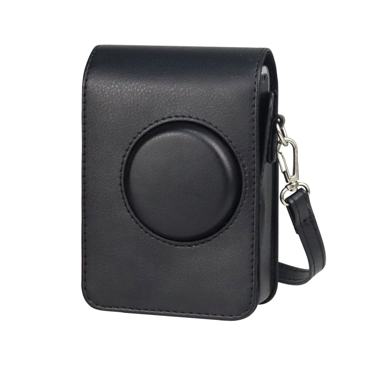 Pikxi Retro Portrait & Landscape Style Shoulder Sling Leather Case Bag for FUJIFILM Instax Mini EVO Instant Film Camera with Shoulder Strap and Formfitting Design for Controls - Available in Brown, Black, Silver, White, Pink Color Options