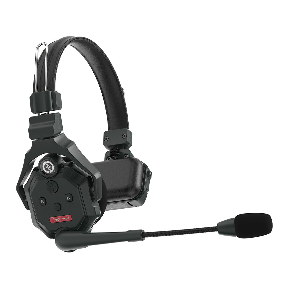 Hollyland Solidcom C1-HUB8S 1.9GHz 9-Person Full Duplex Wireless DECT 6.0 Intercom System with 1 Master / 8 Remote Headsets, Main HUB Base, 350M Max Transmission Range, Batteries and Charger for Professional Filmmaking